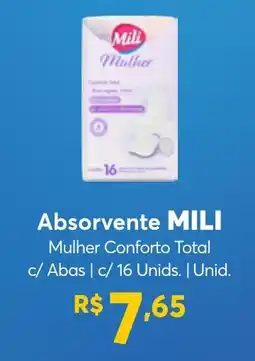 Big Bom Supermercados Absorvente MILI oferta