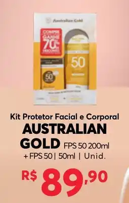 Big Bom Supermercados Kit Protetor Facial e Corporal AUSTRALIAN GOLD oferta