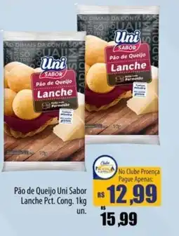 Proença Supermercados Pão de Queijo Uni Sabor Lanche Pct. Cong. oferta