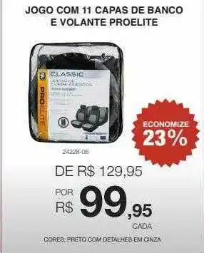 Jogo Com 11 Capas De Banco E Volante Proelite