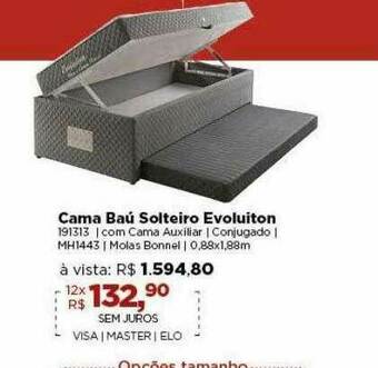 Cama Baú Solteiro Evolution