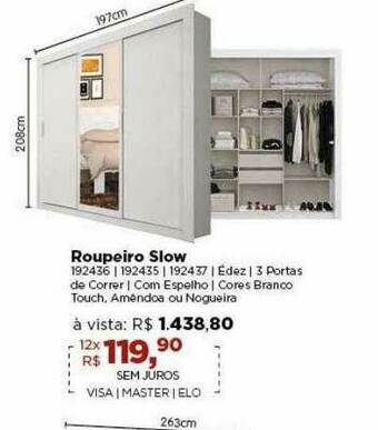 Lojas TaQi Roupeiro Slow oferta