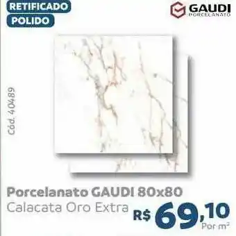 Tumkus Porcelanato Gaudi 80x80 Galacata Oro Extra oferta