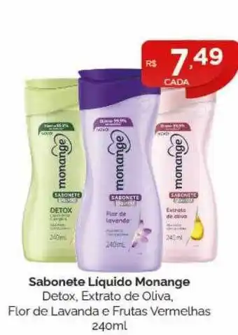 Drogarias Farmagnus Sabonete Líquido Monange oferta