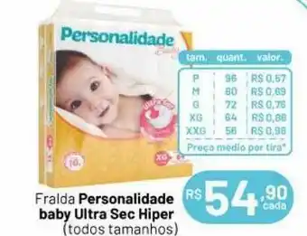 Farmácias Descontão Fralda Personalidade Baby Ultra Sec Hiper oferta