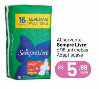 Farmácias Descontão Absorvente Sempre Livre oferta