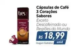 Hiper Moreira Cápsulas de Café 3 Corações Sabores oferta