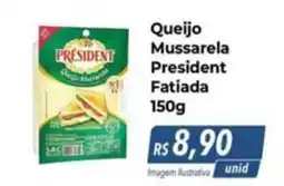 Hiper Moreira Queijo Mussarela President Fatiada oferta