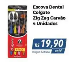 Hiper Moreira Escova Dental Colgate Zig Zag Carvão oferta