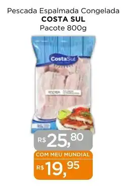 Supermercados Mundial Pescada Espalmada Congelada COSTA SUL oferta