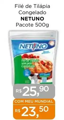 Supermercados Mundial Filé de Tilápia Congelado NETUNO oferta