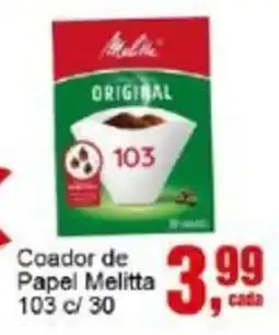 Negreiros Coador de Papel Melitta 103 oferta