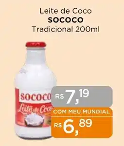 Supermercados Mundial Leite de Coco SOCOCO Tradicional oferta