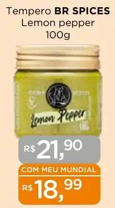 Supermercados Mundial Tempero BR SPICES Lemon pepper oferta