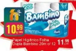 Negreiros Papel Higiênico Folha Dupla Bambino 20m oferta