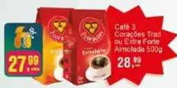 Negreiros Café 3 Corações Trad ou Extra Forte Almofada oferta