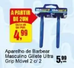 Negreiros Aparelho de Barbear Masculino Gillete Ultra Grip Móvel 2 oferta