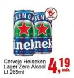 Negreiros Cerveja Heineken cada Lager Zero Alcool Lt oferta