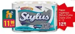 Negreiros Papel Higiênico Stylus Folha Dupla 20m c/ 12 oferta