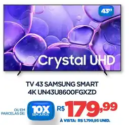 DB Supermercados Tv 43 samsung smart 4K UN43U8600FGXZD oferta