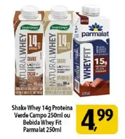 Coelho Diniz Shake Whey 14g Proteína Verde Campo ou Bebida Whey Fit Parmalat oferta