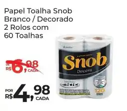 Super Luna Papel Toalha Snob Branco/Decorado 2 Rolos oferta