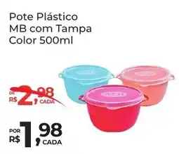 Super Luna Pote Plástico MB com Tampa Color oferta