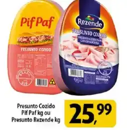 Coelho Diniz Presunto Cozido Pif Paf kg ou Presunto Rezende oferta