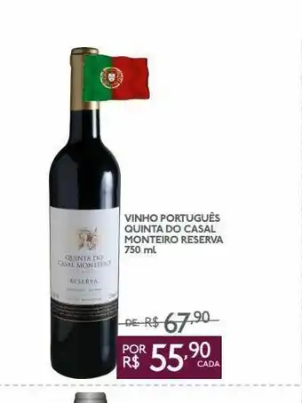 GBarbosa Vinho português quinta do casal monteiro reserva 750 ml oferta