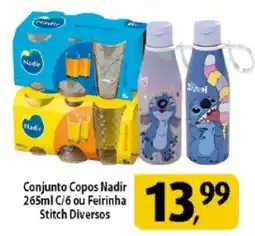 Coelho Diniz Conjunto Copos Nadir ou Feirinha Stitch Diversos oferta