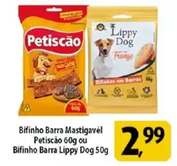 Coelho Diniz Bifinho Barra Mastigavél Petiscão ou Bifinho Barra Lippy Dog oferta