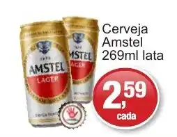 Supermercados Rod e Raf Cerveja Amstel lata oferta
