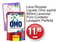 Supermercados Rod e Raf Lava Roupas Liquido Omo sachê oferta