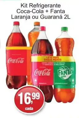 Supermercados Rod e Raf Kit Refrigerante Coca-Cola + Fanta Laranja ou Guaraná oferta