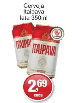Supermercados Rod e Raf Cerveja Itaipava lata oferta