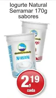 Supermercados Rod e Raf logurte Natural Serramar sabores oferta