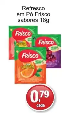 Supermercados Rod e Raf Refresco em Pó Frisco sabores oferta