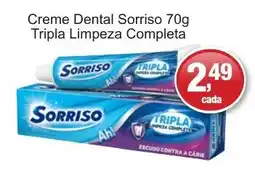 Supermercados Rod e Raf Creme Dental Sorriso Tripla Limpeza Completa oferta