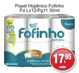 Supermercados Rod e Raf Papel Higiênico Fofinho Fd oferta