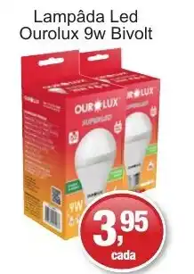 Supermercados Rod e Raf Lampada Led Ourolux 9w Bivolt oferta