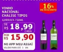 Assaí Atacadista Vinho nacional chalise tipos oferta