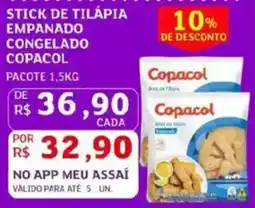 Assaí Atacadista Stick de tilápia empanado congelado copacol oferta