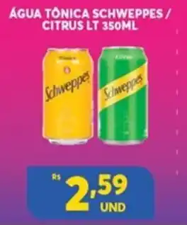 Atacadão Centro Sul Agua Tonica Schweppes/ Citrus LT 350ml oferta