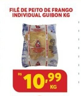 Atacadão Centro Sul File de Peito de Frango Individual Guibon 1kg oferta