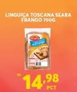 Atacadão Centro Sul Linguica Toscana Seara Frango 700g oferta