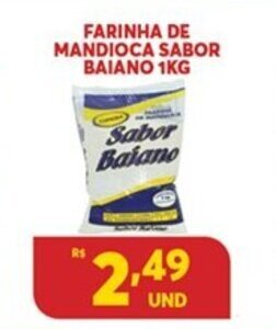 Farinha de Mandioca Sabor Baiano 1kg