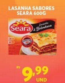 Atacadão Centro Sul Lasanha Sabores Seara 600g oferta