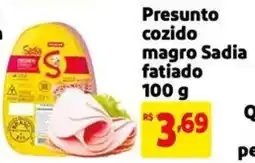 Extra Supermercado Presunto cozido magro Sadia fatiado oferta