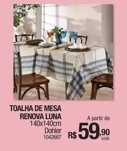 Milium Toalha de mesa renova luna 140x140cm dohler oferta