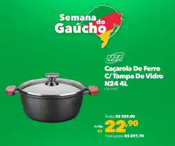 Deltasul MTA Caçarola De Ferro C/Tampa De Vidro N24 oferta